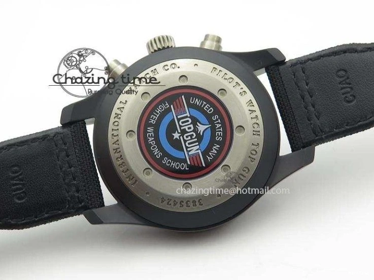 MIROTIME 0404 Comfortable Pilot Chrono IW388003 Real Ceramic ZF 1:1 Best Edition On Black Nylon Strap A 7322